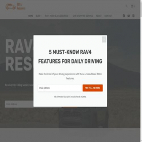 Скриншот главной страницы сайта rav4resource.com