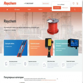 Скриншот главной страницы сайта raychem-buy.ru