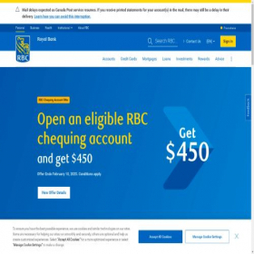 Скриншот главной страницы сайта rbcroyalbank.com