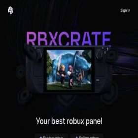 Скриншот главной страницы сайта rbxcrate.com