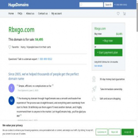 Скриншот главной страницы сайта rbxgo.com