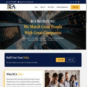 Скриншот главной страницы сайта rcarecruiting.com