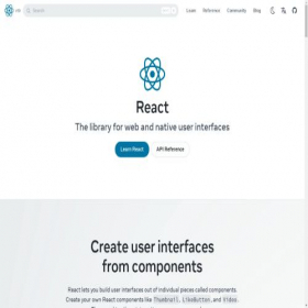 Скриншот главной страницы сайта react.dev