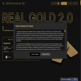 Скриншот главной страницы сайта realgold20.com