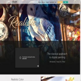 Скриншот главной страницы сайта realisticpaint.com