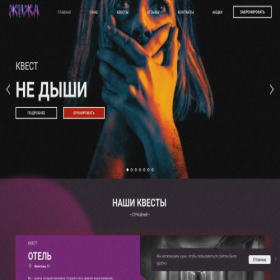 Скриншот главной страницы сайта reality-quest.ru