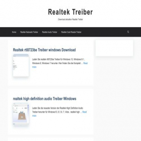Скриншот главной страницы сайта realtektreiber.de