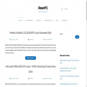Скриншот главной страницы сайта rearpc.com