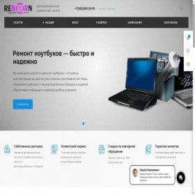Скриншот главной страницы сайта reborn-service.ru
