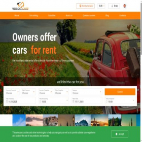 Скриншот главной страницы сайта redcatcars.com
