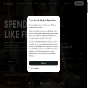 Скриншот главной страницы сайта redotpay.com