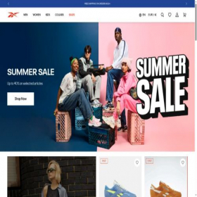 Скриншот главной страницы сайта reebok.eu