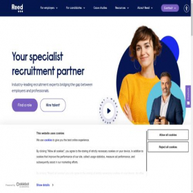 Скриншот главной страницы сайта reed.com