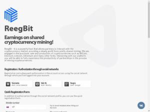 Скриншот главной страницы сайта reegbit10.ru
