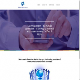 Скриншот главной страницы сайта reelstonmediagroup.com