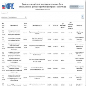 Скриншот главной страницы сайта reestr.nopriz.ru
