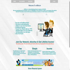 Скриншот главной страницы сайта refbitcoin.com