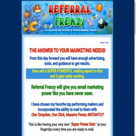 Скриншот главной страницы сайта referralfrenzy.com