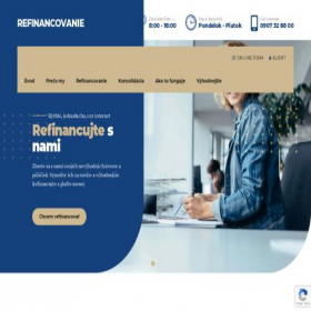 Скриншот главной страницы сайта refinancovanie.sk