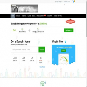 Скриншот главной страницы сайта regname.biz