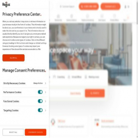 Скриншот главной страницы сайта regus.ru