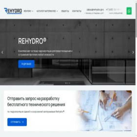 Скриншот главной страницы сайта rehydro.pro