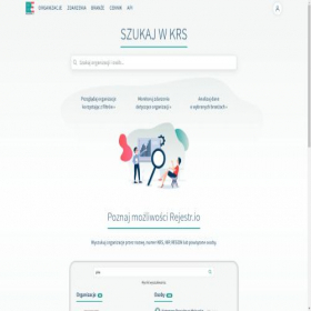 Скриншот главной страницы сайта rejestr.io