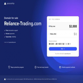 Скриншот главной страницы сайта reliance-trading.com