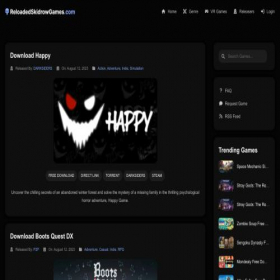 Скриншот главной страницы сайта reloadedskidrowgames.com