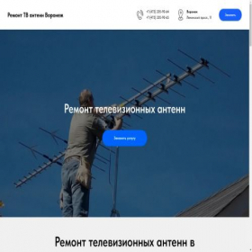 Скриншот главной страницы сайта rem-tv-v-voronehze24.tilda.ws