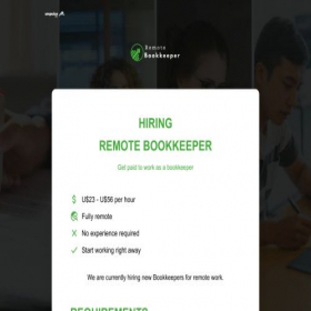 Скриншот главной страницы сайта remotebookkeepera.com