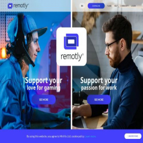 Скриншот главной страницы сайта remotly.com