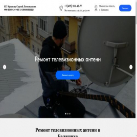 Скриншот главной страницы сайта remotv-v-balashiha.tilda.ws