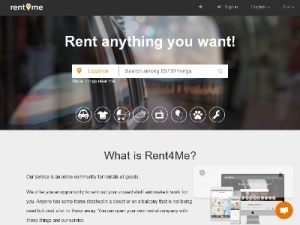 Скриншот главной страницы сайта rent4me.org