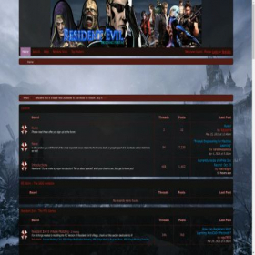 Скриншот главной страницы сайта residentevilmodding.boards.net