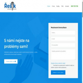 Скриншот главной страницы сайта resik.cz