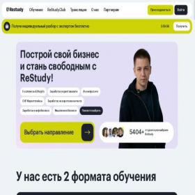 Скриншот главной страницы сайта restudy.io