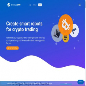 Скриншот главной страницы сайта revenuebot.io