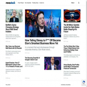 Скриншот главной страницы сайта revostock.com