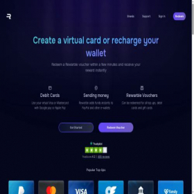 Скриншот главной страницы сайта rewarble.com