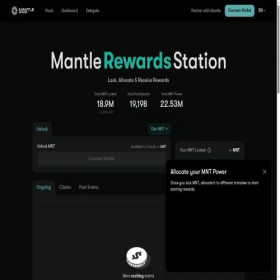 Скриншот главной страницы сайта rewards.mantle.xyz