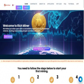 Скриншот главной страницы сайта richminer.com