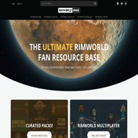 Скриншот главной страницы сайта rimworldbase.com