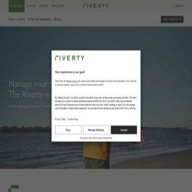 Скриншот главной страницы сайта riverty.com