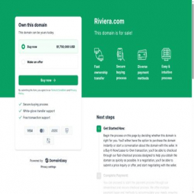 Скриншот главной страницы сайта riviera.com