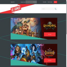 Скриншот главной страницы сайта rj-games.zendesk.com