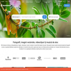 Скриншот главной страницы сайта ro.depositphotos.com