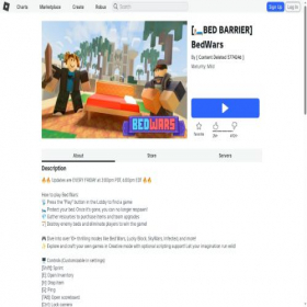 Скриншот главной страницы сайта roblox.gg