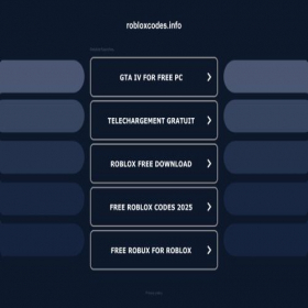 Скриншот главной страницы сайта robloxcodes.info