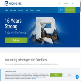 Скриншот главной страницы сайта roboforex.com